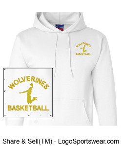 Original Wolverines Hoodie - White Design Zoom